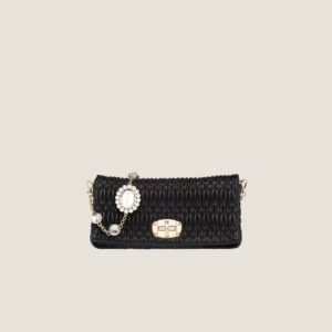 Miu Miu Iconic Crystal Cloqué Nappa leather bag
