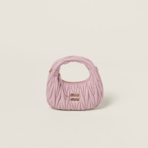 Wander matelassé nappa leather hobo mini-bag