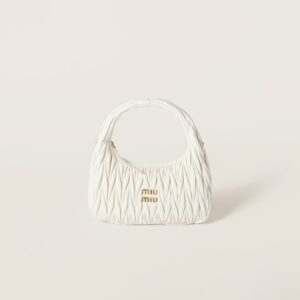 Regular wander matelassé nappa leather hobo bag