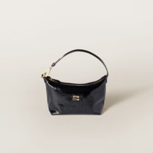 Naplak patent leather pouch
