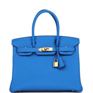 Hermès Birkin 30 Bleu Hydra Togo Gold Hardware