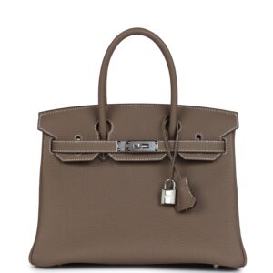 Hermès Birkin 30 Etoupe Togo Palladium Hardware