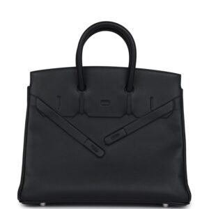 Hermès Birkin 25 Shadow Black Swift Palladium Hardware