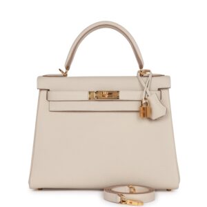 Hermès Kelly Retourne 28 Craie Togo Gold Hardware