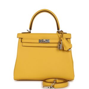 Hermès Kelly Retourne 25 Sun Swift Palladium Hardware