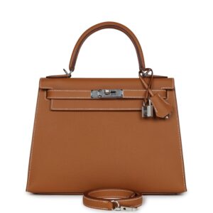 Hermès Kelly Sellier 28 Gold Epsom Palladium Hardware