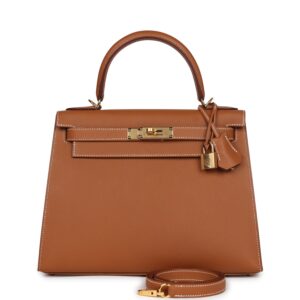 Hermès Kelly Sellier 28 Gold Epsom Gold Hardware