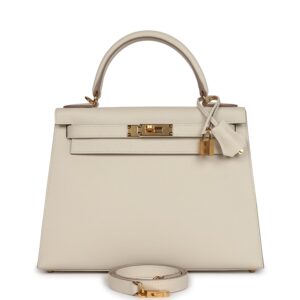 Hermès Kelly Sellier 28 Craie Epsom Gold Hardware