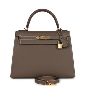 Hermès Kelly Sellier 28 Etoupe Epsom Gold Hardware
