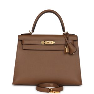 Hermès Kelly Sellier 28 Alezan Epsom Gold Hardware