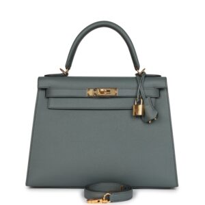Hermès Kelly Sellier 28 Vert Amande Epsom Gold Hardware
