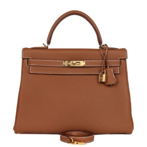 Hermès Kelly Retourne 32 Gold Togo Gold Hardware