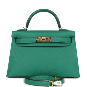 Hermès Kelly Sellier 20 Vert Vertigo Epsom Gold Hardware
