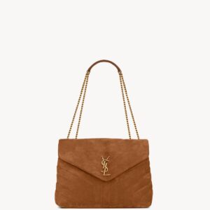 YSL Loulou Medium in Quilted Suede