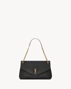 YSL Calypso Large in Grained Lambskin
