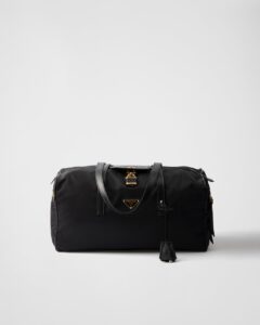 Large Re-Nylon Top-Handle Bag With Padlock